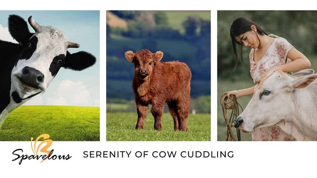 serenity of cow cuddling